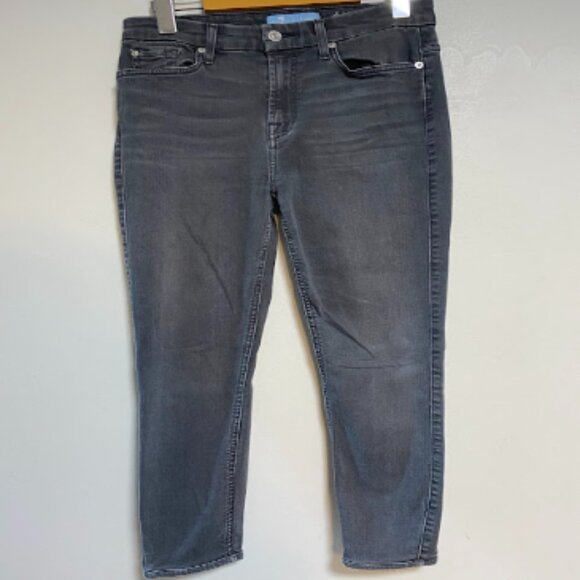 7 For All Mankind b(air) High Waist Washed Black Women's Skinny Jeans Size 27 - Picture 2 of 11